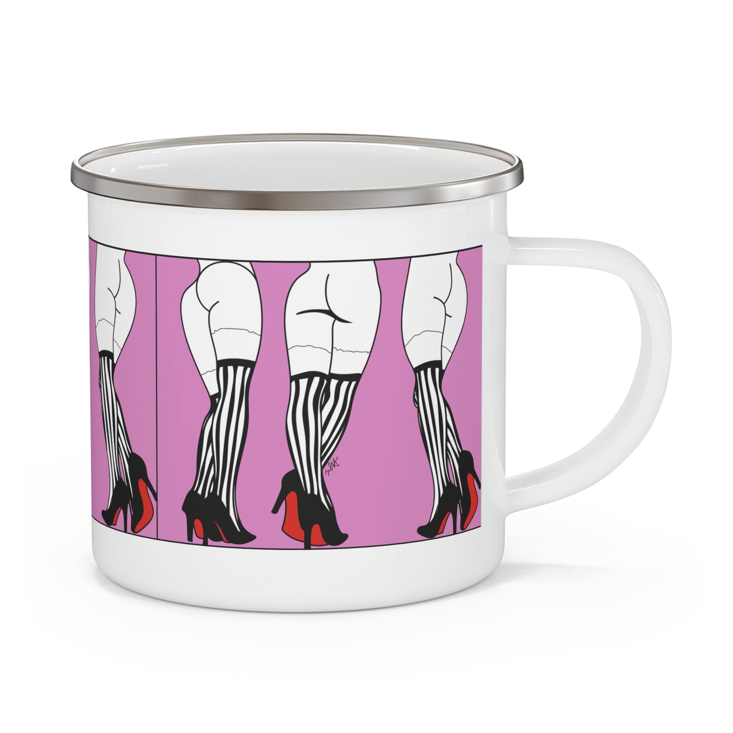 Enamel Mug - Burlesque Style Camping Mug