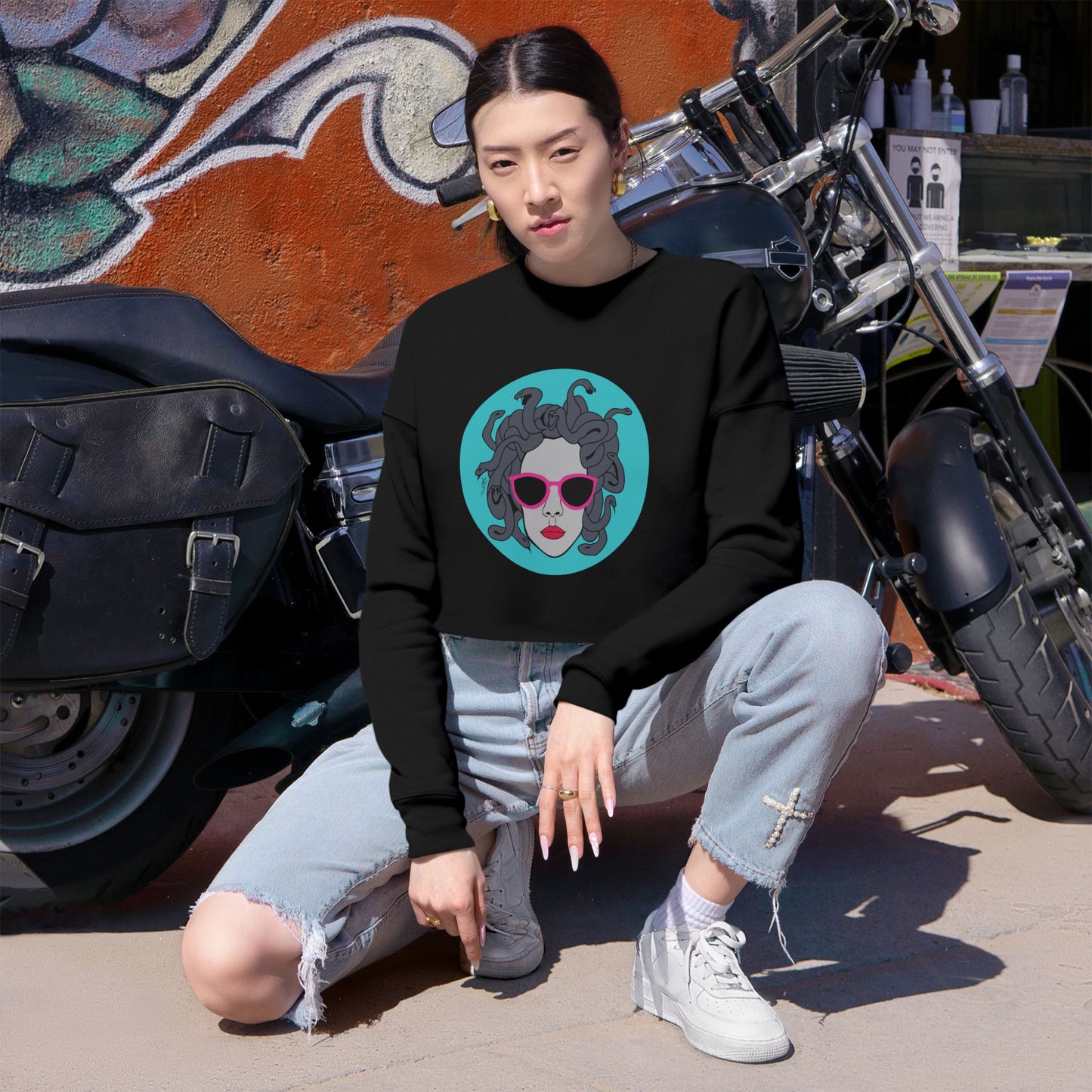 Medusa Cropped Sweatshirt