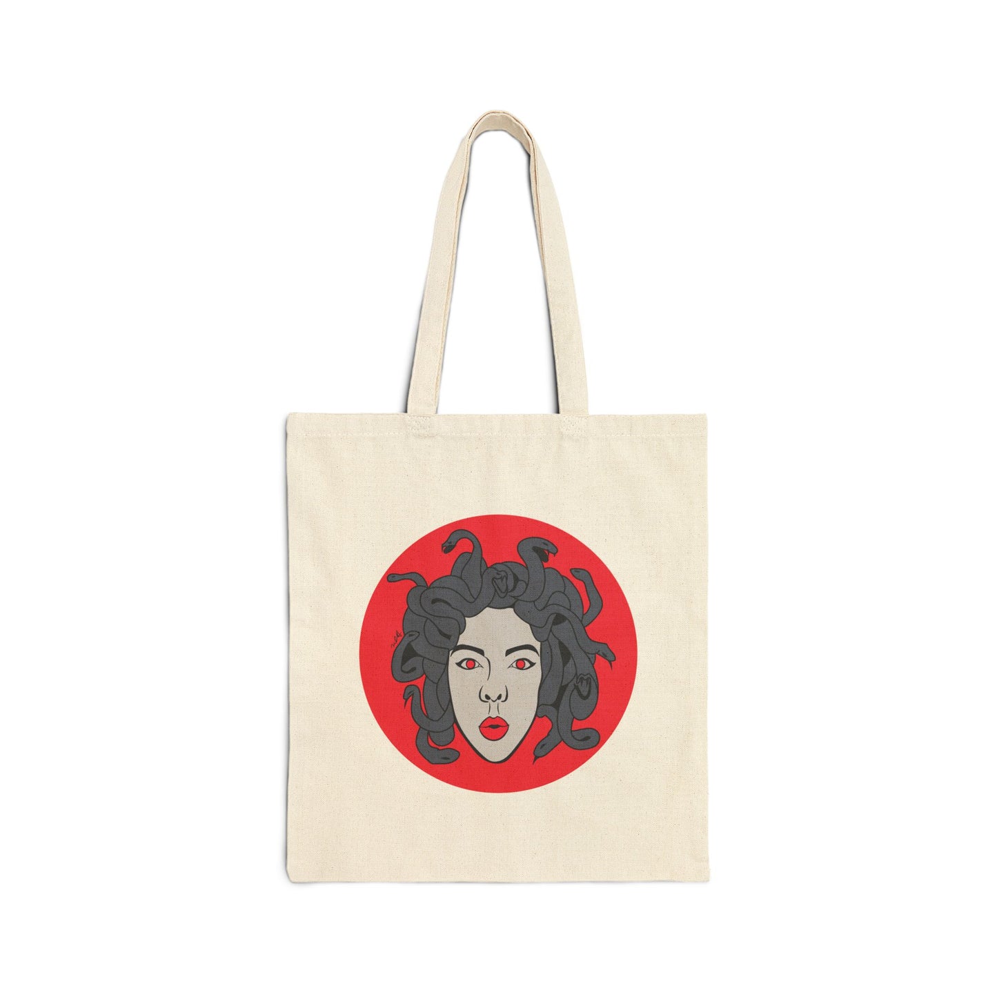 Medusa Cotton Canvas Tote Bag