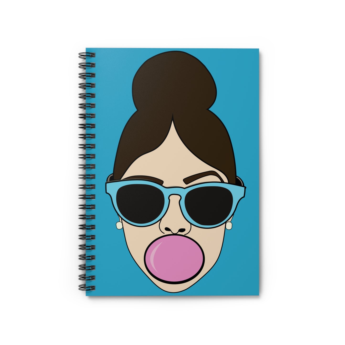 BubbelGum Spiral Notebook Turquoise - Ruled Line