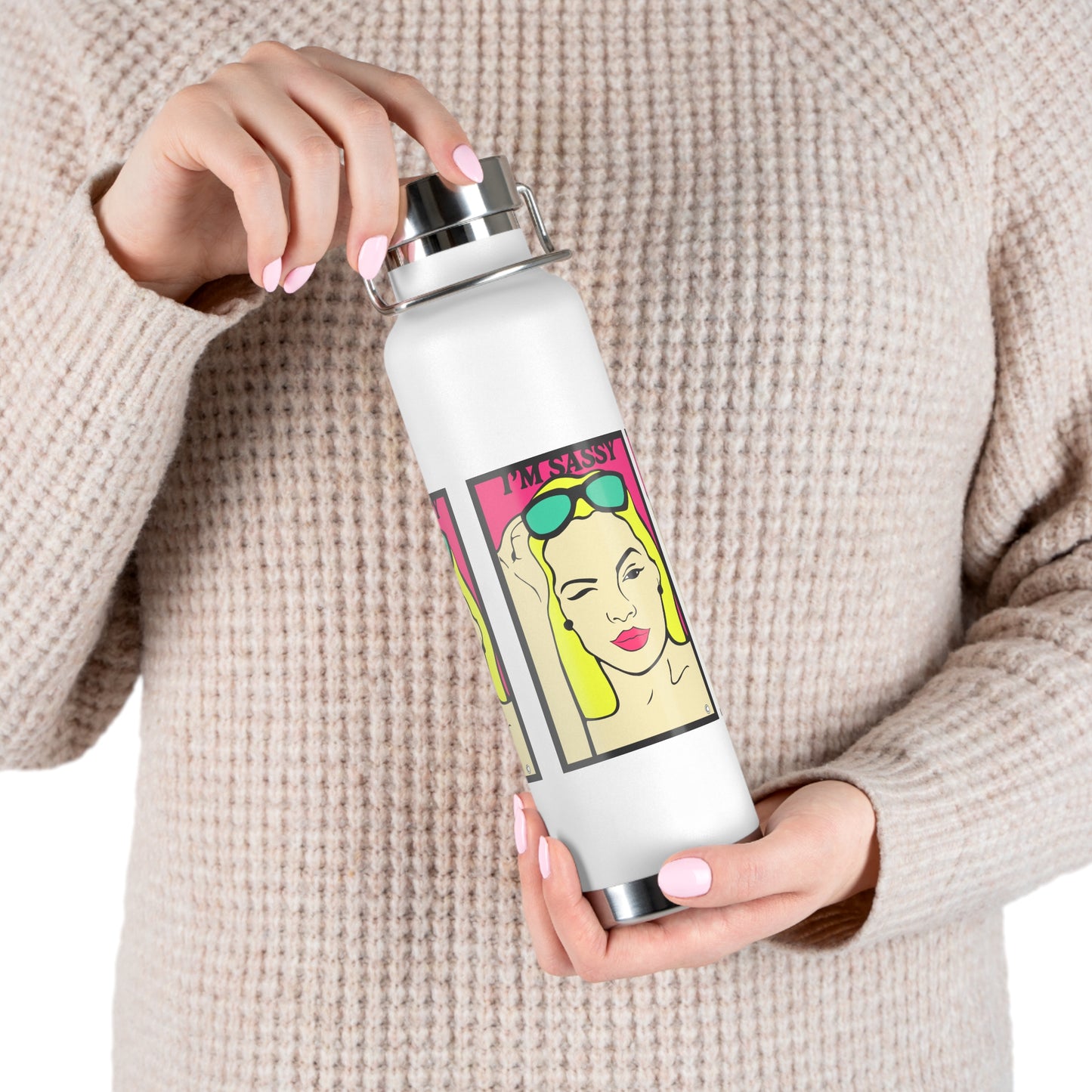 I"m Sassy Copper Vacuum Insulated Bottle, 22oz