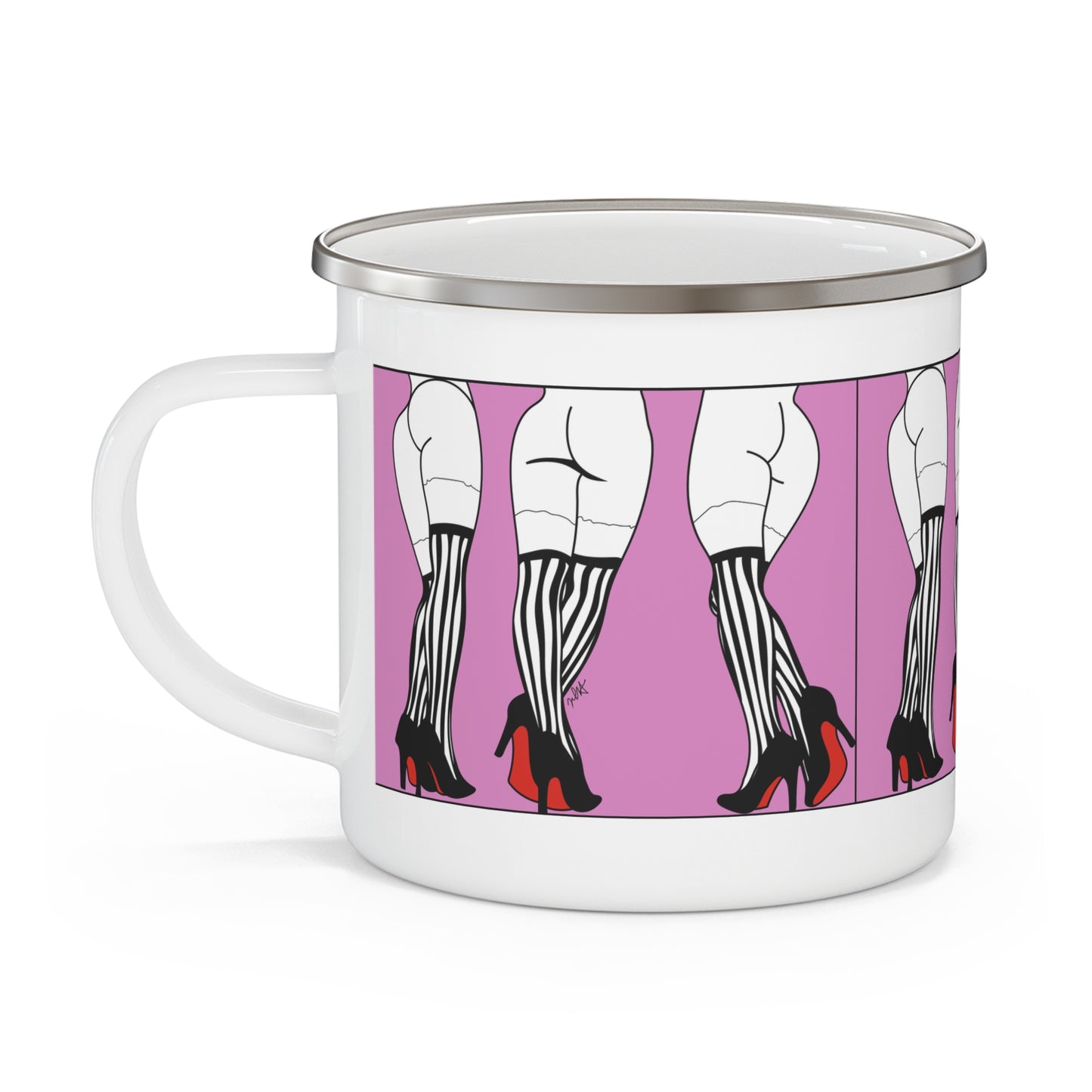 Enamel Mug - Burlesque Style Camping Mug