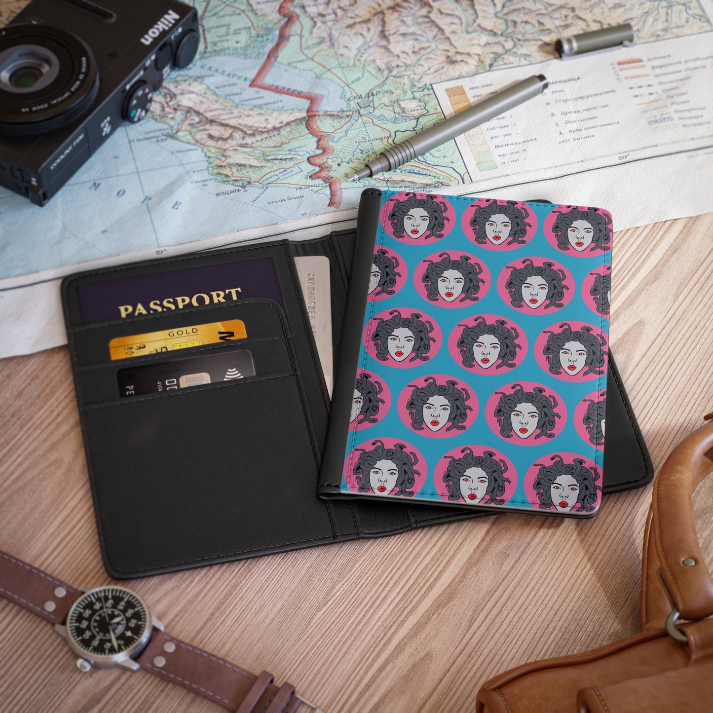 Medusa Passport Cover Travel Accessory