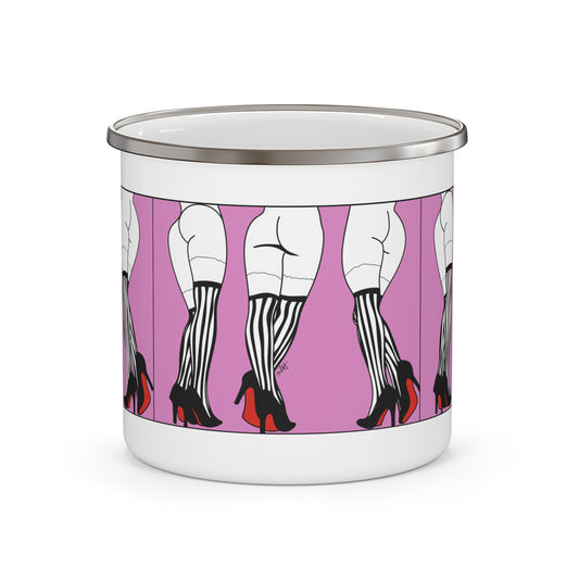 Enamel Mug - Burlesque Style Camping Mug