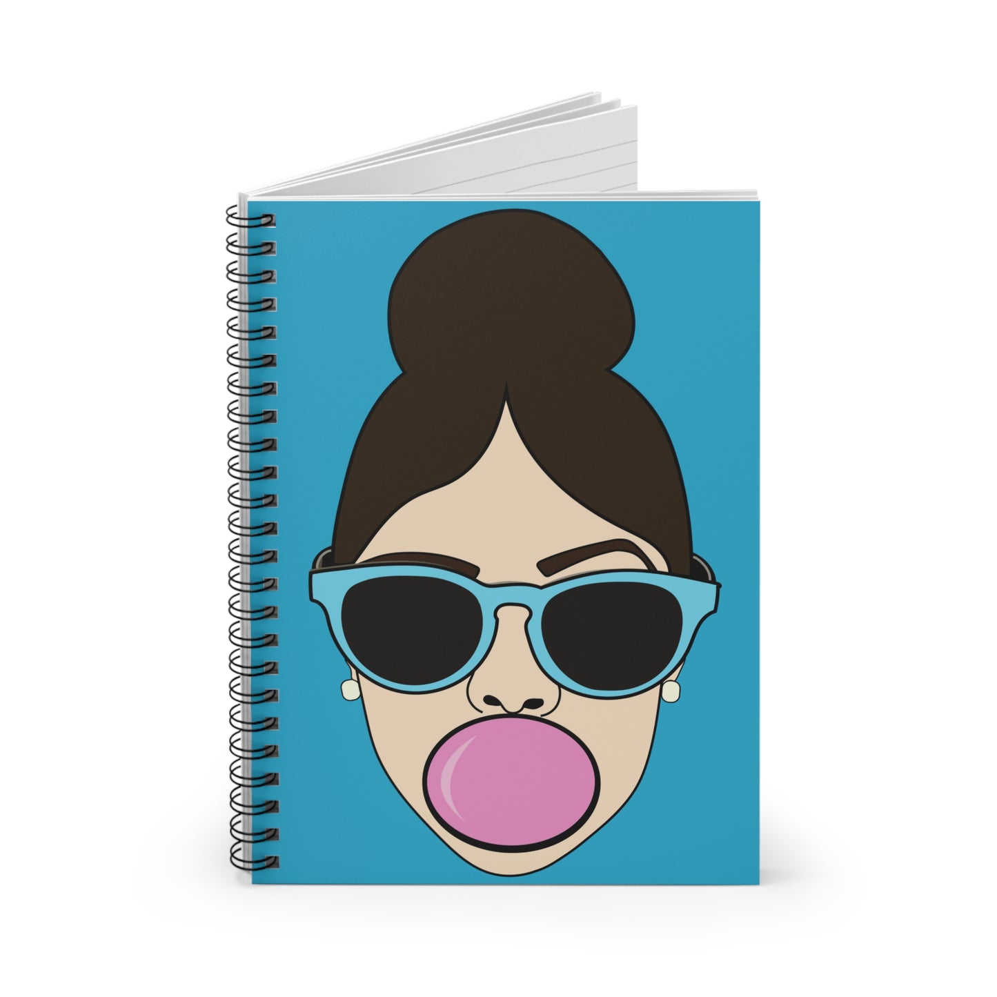 BubbelGum Spiral Notebook Turquoise - Ruled Line